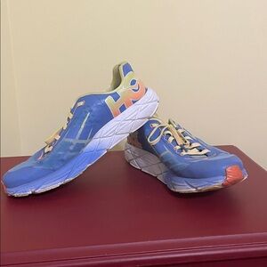 Hoka Tracer Running Sneaker Ultramarine Neon Coral Women's Size 8